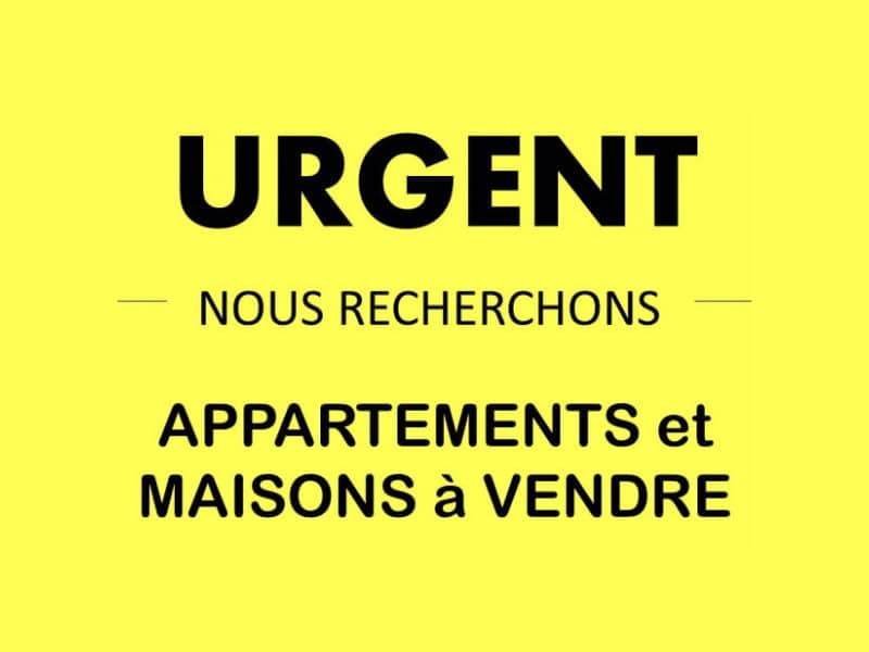 URGENT, Nous recherchons appartements et maisons à vendre !