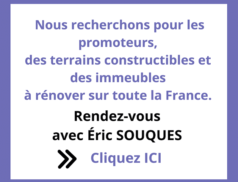 Nous recherchons terrains constructibles & Immeubles à rénover pour promoteur sur toute la France.